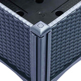 NNEVL Garden Planter with Trellis Blue Grey 160x40x142 cm PP