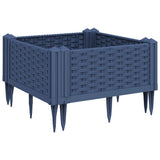 NNEVL Garden Planter with Pegs Blue Grey 42.5x42.5x28.5 cm PP