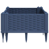 NNEVL Garden Planter with Pegs Blue Grey 42.5x42.5x28.5 cm PP
