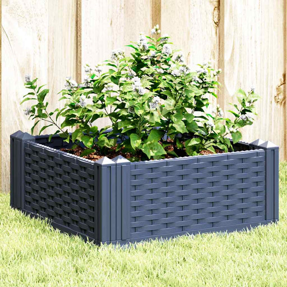 NNEVL Garden Planter with Pegs Blue Grey 42.5x42.5x28.5 cm PP