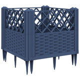 NNEVL Garden Planter with Pegs Blue Grey 43.5x43.5x43.5 cm PP