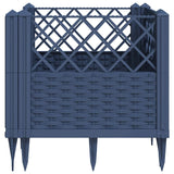 NNEVL Garden Planter with Pegs Blue Grey 43.5x43.5x43.5 cm PP