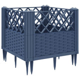 NNEVL Garden Planter with Pegs Blue Grey 43.5x43.5x43.5 cm PP