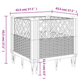 NNEVL Garden Planter with Pegs Blue Grey 43.5x43.5x43.5 cm PP