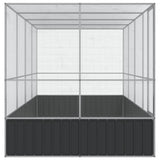 NNEVL Aviary with Extension Silver 418x207x212 cm Steel
