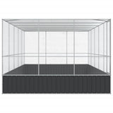 NNEVL Aviary with Extension Silver 518x307x212 cm Steel