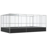 NNEVL Aviary with Extension Silver 518x307x212 cm Steel