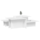 NNEVL Coffee Tables 2 pcs White Engineered Wood
