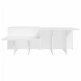 NNEVL Coffee Tables 2 pcs White Engineered Wood