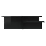 NNEVL Coffee Tables 2 pcs High Gloss Black Engineered Wood