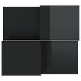 NNEVL Coffee Tables 2 pcs High Gloss Black Engineered Wood