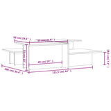 NNEVL Coffee Tables 2 pcs High Gloss Black Engineered Wood