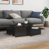 NNEVL Coffee Tables 2 pcs High Gloss Black Engineered Wood