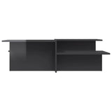 NNEVL Coffee Tables 2 pcs High Gloss Grey Engineered Wood