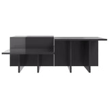 NNEVL Coffee Tables 2 pcs High Gloss Grey Engineered Wood
