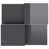 NNEVL Coffee Tables 2 pcs High Gloss Grey Engineered Wood