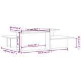 NNEVL Coffee Tables 2 pcs High Gloss Grey Engineered Wood