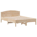 NNEVL Bed Frame without Mattress 135x190 cm Solid Wood Pine