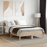 NNEVL Bed Frame without Mattress 135x190 cm Solid Wood Pine