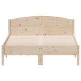 NNEVL Bed Frame without Mattress 135x190 cm Solid Wood Pine