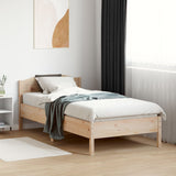 NNEVL Bed Frame with Headboard 90x190 cm Solid Wood Pine