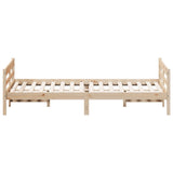 NNEVL Bed Frame without Mattress 137x187 cm Double Solid Wood Pine