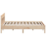 NNEVL Bed Frame without Mattress 183x203 cm King Solid Wood Pine