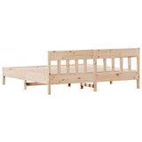 NNEVL Bed Frame without Mattress 183x203 cm King Solid Wood Pine