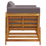 NNEVL Garden Bench with Cushions 2-in-1 Solid Wood Acacia