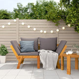 NNEVL Garden Bench with Cushions 2-in-1 Solid Wood Acacia