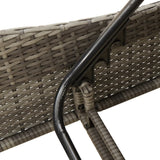 NNEVL Sun Lounger with Cushion Grey 60x205x73 cm Poly Rattan
