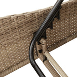 NNEVL Sun Lounger with Cushion Beige 60x205x73 cm Poly Rattan