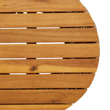 NNEVL Garden Side Table Drum Shape Beige Poly Rattan and Solid Wood