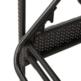 NNEVL Sun Lounger with Cushion Black 63x200x81 cm Poly Rattan