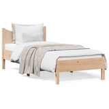 NNEVL Bed Frame without Mattress 92x187 cm Single Solid Wood Pine