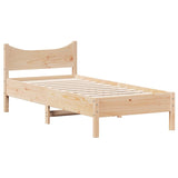 NNEVL Bed Frame without Mattress 92x187 cm Single Solid Wood Pine