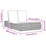 NNEVL Double Sun Lounger with Cushions Light Grey Poly Rattan