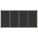 NNEVL Garden Table with Glass Top Light Grey 190x90x75 cm Poly Rattan