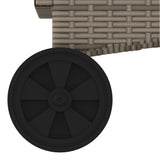 NNEVL Sun Lounger with Wheels and Cushion Grey Poly Rattan