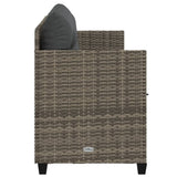 NNEVL Sun Lounger with Cushions Grey Poly Rattan