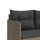 NNEVL Sun Lounger with Cushions Grey Poly Rattan
