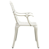 NNEVL Garden Chairs 6 pcs Cast Aluminium White