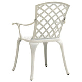 NNEVL Garden Chairs 6 pcs Cast Aluminium White
