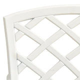 NNEVL Garden Chairs 6 pcs Cast Aluminium White
