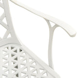 NNEVL Garden Chairs 6 pcs Cast Aluminium White