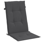 NNEVL Highback Chair Cushions 6 pcs Melange Anthracite 120x50x4 cm Fabric