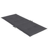 NNEVL Highback Chair Cushions 6 pcs Melange Anthracite 120x50x4 cm Fabric