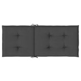 NNEVL Highback Chair Cushions 6 pcs Melange Anthracite 120x50x4 cm Fabric