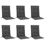 NNEVL Lowback Chair Cushions 6 pcs Melange Anthracite 100x50x4 cm Fabric