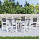 NNEVL Lowback Chair Cushions 6 pcs Melange Anthracite 100x50x4 cm Fabric